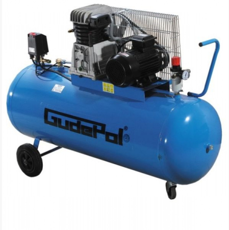 Compresoare pneumatice - Compresor cu piston GUDEPOL serie Blue, 3 kW 400V 10 bar, eficienta: 560l/min., rezervor: 200L, numar cilindri: 2buc
