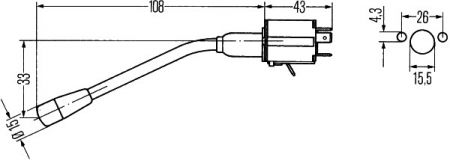 Comutator coloana directie (Claxon; Indicatorii) potrivit DEUTZ FAHR D 01.68- [1]
