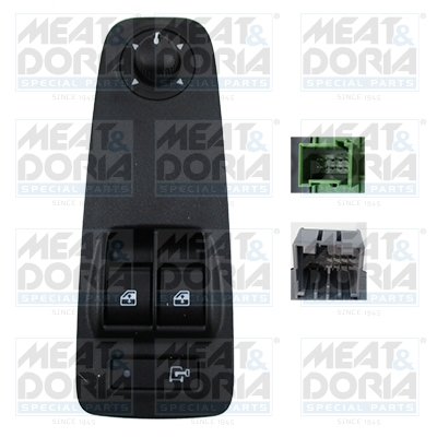 Piese Auto - Comutator macara geam Fata Stanga potrivit CITROEN JUMPER II; FIAT DUCATO; PEUGEOT BOXER 2.0D-3.0D 04.06-