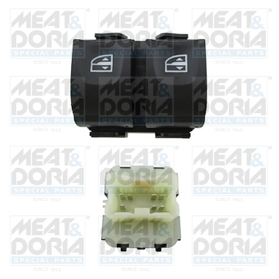Piese Auto - Comutator macara geam Fata Stanga potrivit DACIA DOKKER, DOKKER EXPRESS/MINIVAN, DUSTER, LODGY, SANDERO; RENAULT KANGOO BE BOP, KANGOO EXPRESS, KANGOO II, TWINGO III 0.9-Electric 02.08-