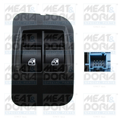 Piese Auto - Comutator macara geam Fata Stanga potrivit FIAT FIORINO/MINIVAN, QUBO 1.3D/1.4/1.4CNG 11.07-
