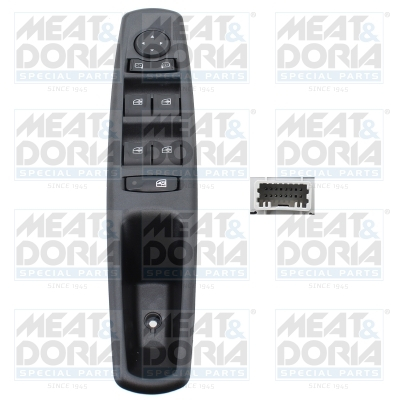 Piese Auto - Comutator macara geam fata stanga potrivit RENAULT GRAND SCENIC III, MEGANE III, SCENIC III 1.2-2.0D 11.08-