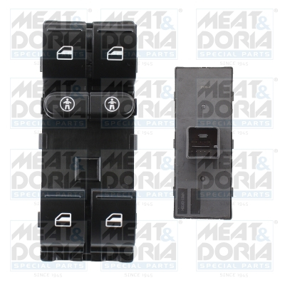 Piese Auto - Comutator macara geam fata stanga potrivit SEAT ALHAMBRA; VW TOUAREG, TOURAN 1.2-4.2D 01.10-