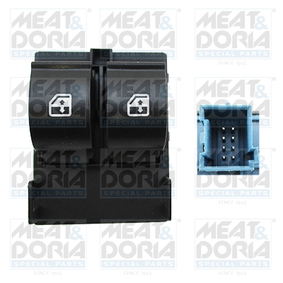 Piese Auto - Comutator macara geam Stanga potrivit FIAT FIORINO/MINIVAN, QUBO 1.3D/1.4/1.4CNG 11.07-
