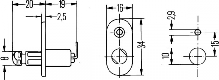 Comutator portiera potrivit BMW 1502-2002 (E10), 3 (E21), 3 (E30), 5 (E12), 5 (E28), 5 (E34), 6 (E24), 7 (E23), 7 (E32); LADA SAMARA; SKODA 105,120, FAVORIT, FAVORIT FORMAN 03.72-12.13 [1]