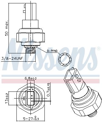 Elemente sistem climatizare - Comutator presiune aer conditionat potrivit DACIA DOKKER, DUSTER, LODGY, LOGAN II, LOGAN MCV II, SANDERO II, SANDERO III; RENAULT CAPTUR I, CAPTUR II, CLIO IV, CLIO V, ESPACE V 0.9-Electric 05.08-