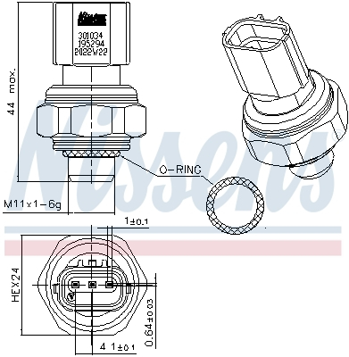 Elemente sistem climatizare - Comutator presiune aer conditionat potrivit HONDA ACCORD VII, ACCORD VIII, CR-V II, CR-V III, CR-Z, INSIGHT, LEGEND IV 1.3H-3.7 01.04-