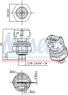 Elemente sistem climatizare - Comutator presiune aer conditionat potrivit VOLVO S60 III, S90 II, V60 I, V60 II, V90 II, XC40, XC60 II, XC90 II 1.5-2.0H 09.14-