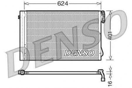 Radiator clima AC - Conducta aer conditionat ( din compresor la condensator, presiune joasa) FORD MONDEO III 1.8/2.0 intre 2000-2007