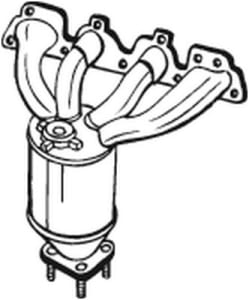 Catalizator - Convertor catalitic EURO 4 potrivit OPEL ASTRA H, ASTRA H GTC, MERIVA A, VECTRA C, VECTRA C GTS, ZAFIRA B 1.6 03.04-09.12