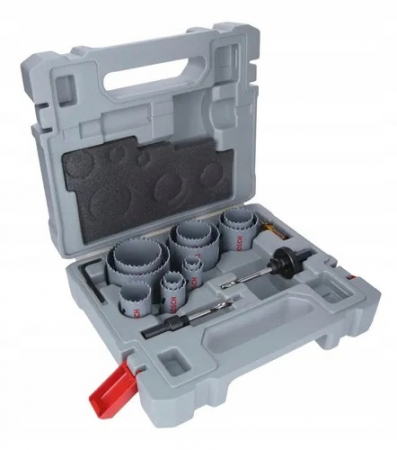 Scule speciale - Coroana de foraj HSS BI-M, 14buc, diametru burghiu: 19; 22; 25; 29; 35; 38; 44; 51; 57; 64; 76mm, lungime de lucru: 27mm, destinat pentru: aluminiu/lemn/metal/plastic