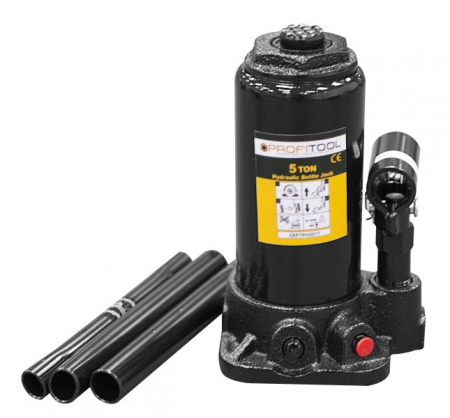 Elevatoare si echipamente de ridicat - Cric capacitate de ridicare: 5000 kg, înălțime minimă de ridicare 185 mm, înălțime maximă de ridicare: 356 mm, număr de pistoane: 1, culoare: negru