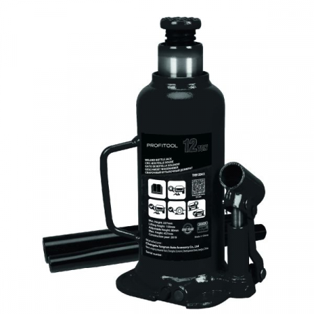 Elevatoare si echipamente de ridicat - Cric pentru sticle, capacitate de ridicare: 12000kg, inaltime minima de ridicare 227 mm, inaltime maxima de ridicare: 457 mm, mobil, numar pistoane: 1, culoare: negru