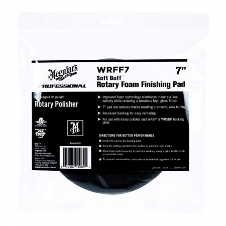 Chimice si Intretinere - Disc polish Meguiar's ,negru, taiere usoara sau finisari, 7" , Soft Buff Rotary Foam Finishing Pad