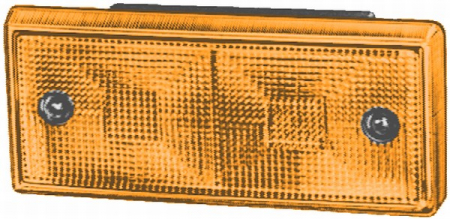 Piese Auto - Dispersor dreptunghiular portocaliu 196x88mm