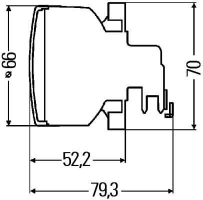 Lampa mers inapoi 99mm 12V alb [1]
