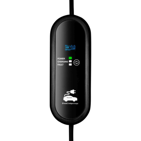 Dispozitiv incarcare masina electrica EVSE mobile charger Akyga, numar faze: 1, 3,7kW, culoare: negru/albastru, cablu tip 1 (cu capac; cu reglarea puterii) [2]