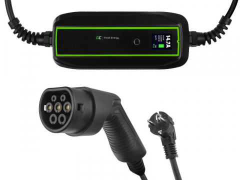 Electrice - Dispozitiv incarcare masina electrica EVSE mobile charger GC Powercablu, numar faze: 1, 3,7kW, culoare: negru, cablu tip 2