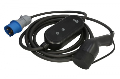 Electrice - Dispozitiv incarcare masina electrica EVSE mobile charger, numar faze: 1, 7,4kW, culoare: negru, cablu tip 2