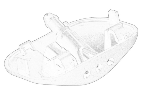 Caroserie - Diuza spalator parbriz Fata Dreapta/Stanga potrivit OPEL ADAM, CORSA E, CORSA E/HATCHBACK 10.12-