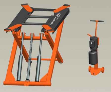 Elevatoare si echipamente de ridicat - Elevaor ridicare medie EE-TS6600, capacitate: 3000kg, hidraulic, inaltime de ridicare: 1200mm, inaltime minima: 135mm, mobil