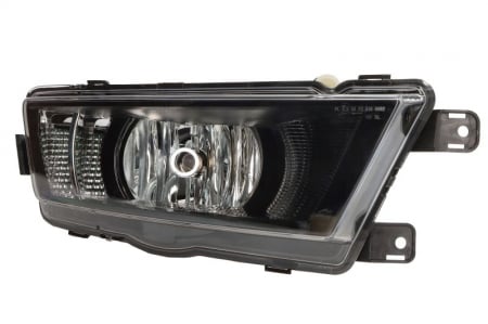 Lumini de zi - Far ceata Dreapta (H8/LED, cu lumini de zi; negru) potrivit SKODA RAPID 05.15-12.18