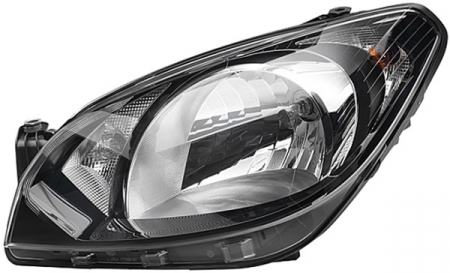 Piese Auto - Far dreapta (5W/H4/PY21W/W21, electric, cu motoras, fundal cromat, fundal transparent) SKODA CITIGO