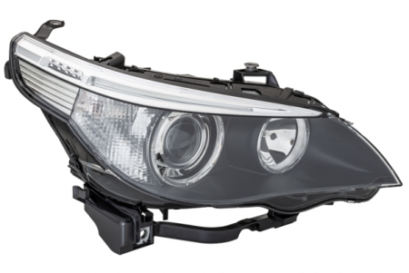 Piese Auto - Far dreapta (D1S/H7, reglaj electric, cu motoras, Bi-xenon , fundal transparent) BMW Seria 5 2003-2007