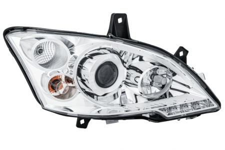 Piese Auto - Far dreapta (D1S/H7, reglaj electric, cu motoras, fundal cromat) MERCEDES Clasa VIANO (W639), VITO / MIXTO (W639), VITO (W639)