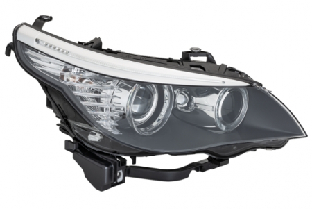 Piese Auto - Far Dreapta (D1S/H8/PY21W, electric, cu motor, Bi-Xenon, culoare semnalizator: transparent) potrivit BMW Seria 5 (E60), 5 (E61) 02.07-12.10