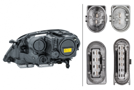 Far dreapta D2S/H7, electric, cu motoras, bi-xenon, cu lumini curba MERCEDES Clasa M ML W164 [1]