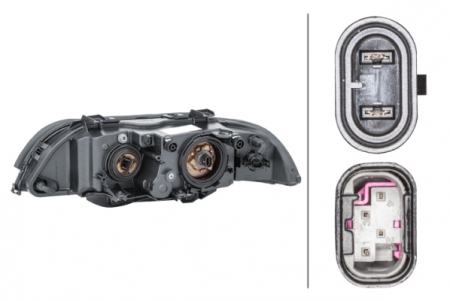 Far Dreapta (electric, cu motor, halogen, culoare interior: negru, culoare semnalizator: galben) potrivit BMW Seria 5 (E39) potrivit BMW Seria 11.95-08.00 [1]