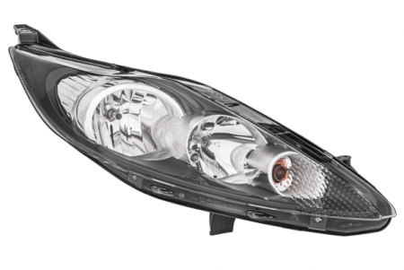 Piese Auto - Far dreapta H1/H7, electric, cu motoras, interior negru FORD FIESTA 6 VI intre 2008-2013