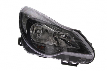Piese Auto - Far dreapta H1/H7, electric, cu motoras, interior negru OPEL CORSA D intre 2011-2014