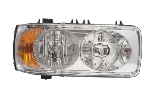 Piese Auto - Far dreapta (H1/H7/P21W/W5W, reglaj manual, argintiu, Semnalizator portocaliu) DAF 75 CF, CF 65, CF 75, CF 85, LF 45, LF 55, XF 105, XF 95 dupa 2001