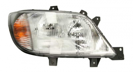Piese Auto - Far dreapta (H1/H7/PY21W/W5W, electric, cu motoras, fundal argintiu, fundal portocaliu) MERCEDES SPRINTER 2000-2006