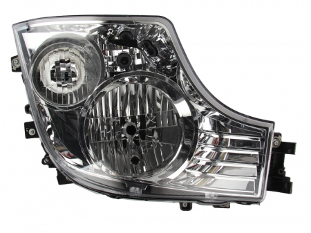 Faruri - Far dreapta (H1/H7/PY21W/W5W, manual, fara motor, culoare interior: crom, culoare semnalizator: galben) potrivit MERCEDES ACTROS MP4 / MP5 07.11-