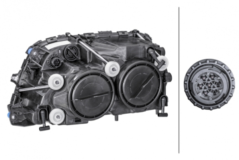 Far dreapta (H1/H7/PY21W/W5W, reglaj manual, argintiu, Semnalizator portocaliu) MERCEDES ACTROS MP2 / MP3 dupa 2002 [3]