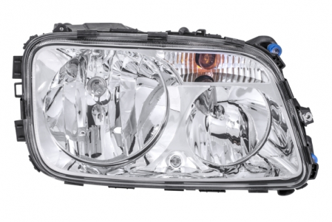 Far dreapta (H1/H7/PY21W/W5W, reglaj manual, argintiu, Semnalizator portocaliu) MERCEDES ACTROS MP2 / MP3 dupa 2002 [2]