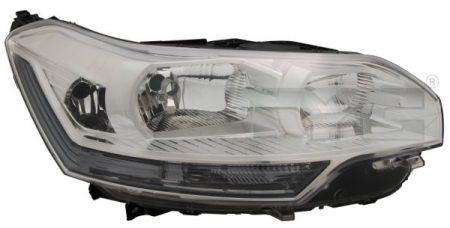 Piese Auto - Far dreapta (H1/H7, reglaj electric,cu iluminare in viraje, fundal cromat) CITROEN C5 2008-2011