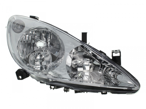 Piese Auto - Far dreapta (H1/H7, reglaj electric, cu motoras) PEUGEOT 307 2000-2007
