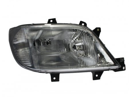 Piese Auto - Far dreapta (H1/H7, reglaj electric, fundal cromat) MERCEDES SPRINTER 2000-2002