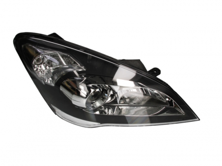 Piese Auto - Far dreapta (H1/H7, reglaj electric, fundal negru) KIA CEE'D, CEE'D SW 2006-2012