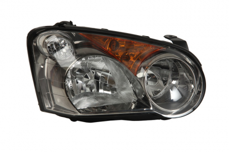 Piese Auto - Far dreapta (H1/HB3, electric, fundal cromat, fundal galben) SUBARU IMPREZA 2001-2007