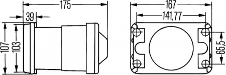 Piese Auto - Far Dreapta (H1/T4W, halogen, functii aditionale: Lampi de pozitie, faza scurta, culoare interior: argintiu)