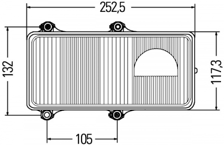 Piese Auto - Far Dreapta (H1/T4W, halogen, functii aditionale: lumina faza lungaLampi de pozitie, faza scurta, culoare interior: argintiu)