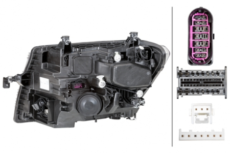 Far Dreapta (H21W/LED, electric, cu motor, LED) potrivit MAN TGE; VW CRAFTER [1]