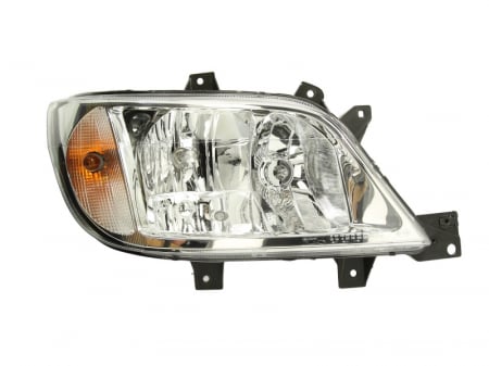 Piese Auto - Far dreapta (H3/H7, reglaj electric, cu motoras, fundal portocaliu) MERCEDES SPRINTER 2003-2006