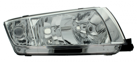 Piese Auto - Far dreapta (H3/H7, reglaj electric, fundal cromat) SKODA FABIA 1999-2008