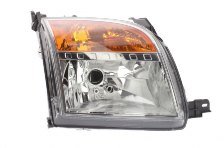 Piese Auto - Far dreapta (H4, cu motoras, fundal galben) FORD FUSION 2005-2012